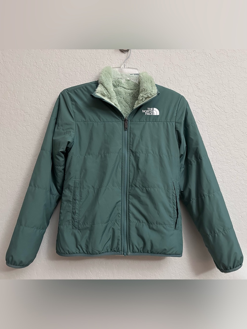 The North Face Reversible Mossbud Swirl Insulated Jacket Girls Large